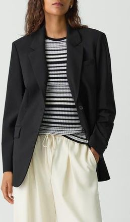 Theory Stretch Wool Blazer in Black at Nordstrom Rack, Size 12