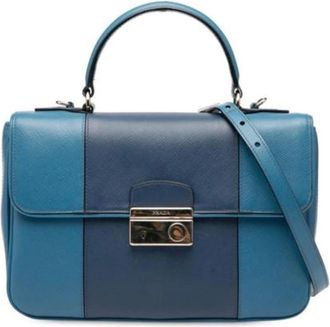 Prada Pre-owned Handbags, female, Blue, Size: ONE SIZE Pre-owned Vintage Handbag