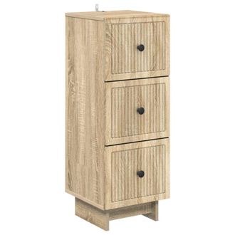 vidaXL Cajonera Roble Sonoma 33 X 34,5 X 90 Cm Madera De Ingenier&iacute;a Vidaxl