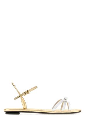 Prada White Solid Sandals