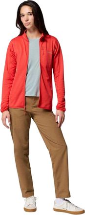Columbia Wandelfleecejas met volledige ritssluiting uit de Hike Grid-collectie voor dames (Klaproos Rood)