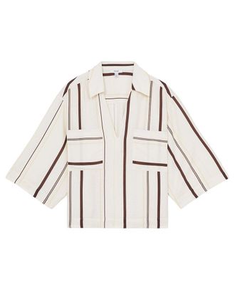 Reiss Carlotta Stripe Print Shirt