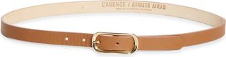 L'agence Leya Leather Belt in Tan at Nordstrom, Size Medium
