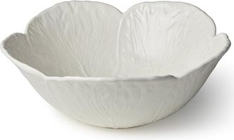 Certified International Le Jardin White Cabbage 3D Deep Bowl