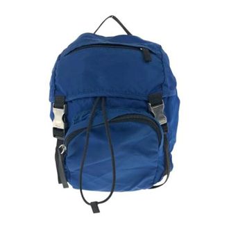 Prada Pre-owned Backpacks, female, Blue, Size: ONE SIZE Pre-owned Nylon Backpack