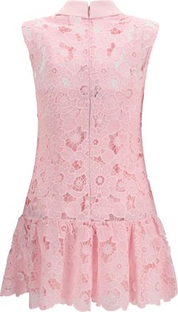 Self Portrait Womens Guipure Mini Dress Pink Polyester