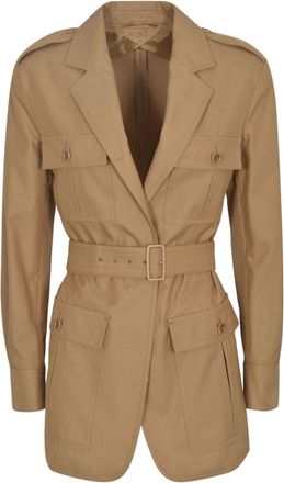 Max Mara Beige V Neck Jacket