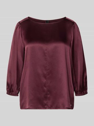 Marc Cain Blusenshirt aus Seide mit 3/4-Arm in Bordeaux, Gr&ouml;&szlig;e 34