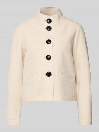 Betty Barclay Regular Fit Blazer aus Viskose-Woll-Mix in Sand, Gr&ouml;&szlig;e 40