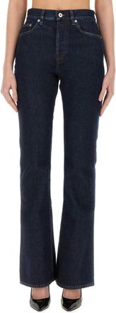 Burberry Blue Flared High Rise Jeans