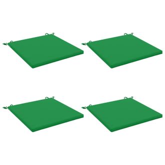 vidaXL Cuscini Per Sedia In 4 Pezzi Soest 4 Pz 100% Poliestere Verde Vidaxl