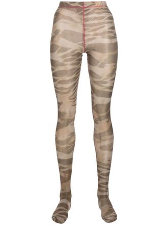 Diesel Leggings P-Koll-E3 con stampa camouflage - Toni neutri