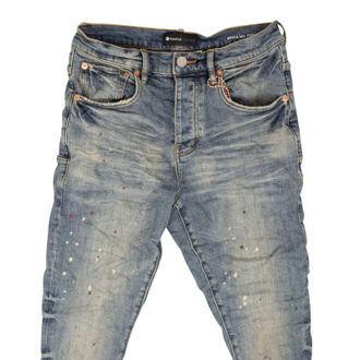 Purple Vintage Spotted Skinny Jeans - Indigo