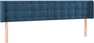 vidaXL Cabecero De Terciopelo Azul Oscuro 183x16x78/88 Cm Vidaxl