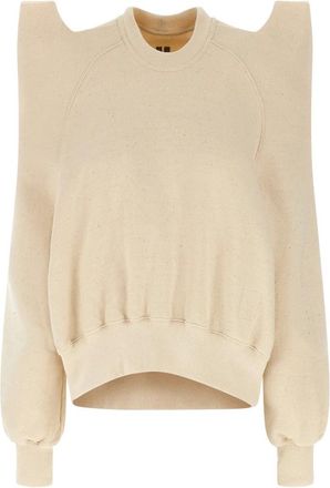 Rick Owens Tecsweat Sweatshirt - Dames - Sweatshirts - Beige - XS - Katoen - Hoodies & sweatvesten
