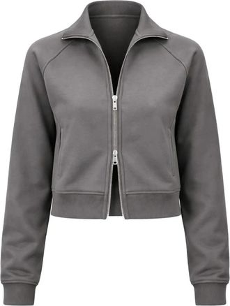 Sams&oslash;e & Sams&oslash;e Sakira Zip Sweat - Dames - Vesten met rits - Grijs - XS - Katoen - Hoodies & sweatvesten