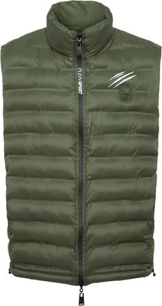 Plein Sport Shanghai quilted claw-print gilet - Green