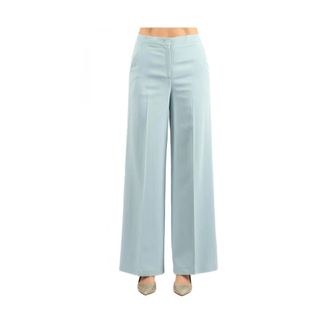 Pinko Stylish Pink Trousers - female - PINKO - Wide Trousers - Blue - S - Trousers