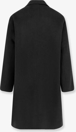 Amaranto Mens Outdoor Wool Coat Black