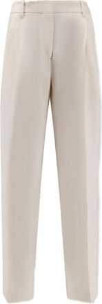 Toteme Off White Tapered Flat Front Pants