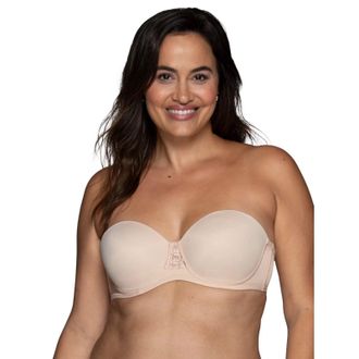 Vanity Fair Beauty Back Bra Womens Rose Beige Underwire Strapless JDM2502