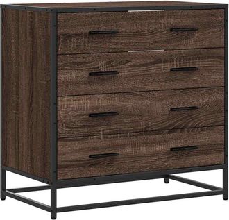 vidaXL Cómoda de madera contrachapada roble marrón 70x41x70 cm Vidaxl