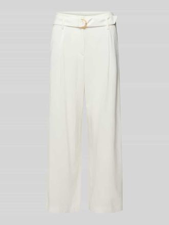 Christian Berg Culotte aus Viskose mit G&uuml;rtel in Offwhite, Gr&ouml;&szlig;e 34