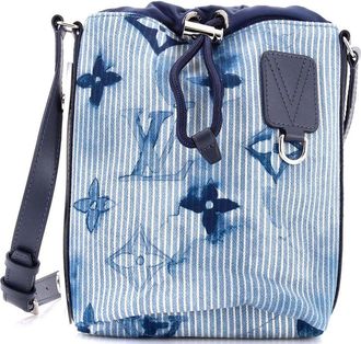 Louis Vuitton Sac Marin Limited Edition Monogram Watercolor Stripes Denim BB (Authentic Pre-Loved)