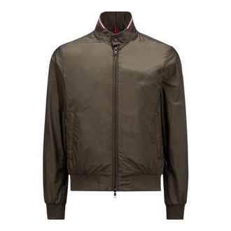 Moncler Bomber Jackets, male, Green, Size: 3XL Reppe Rain Jacket
