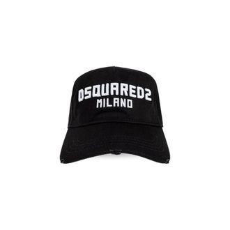 Dsquared2 Milano Baseball Cap - unisex - Petten - Zwart - ONE Size - Katoen - Accessoires