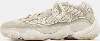adidas 500 Size 42.5 White Leather Mesh and Suede Low Top Sneakers