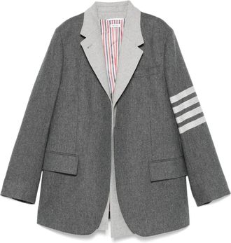 Thom Browne Blazer in flanella - Grigio