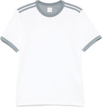 Eleventy T-shirt con dettaglio a righe - Bianco