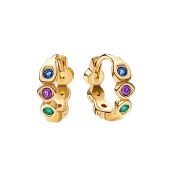 Pandora Marvel The Avengers Infinity Stones Hoop Earrings - female - Pandora - Earrings - Multicolor - ONE SIZE - Accessories