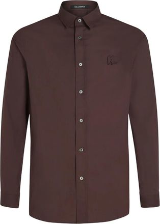 Karl Lagerfeld Camicia con monogramma - Marrone