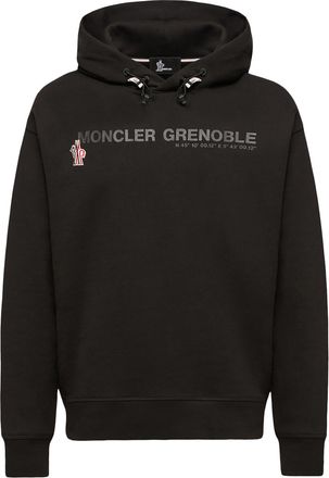 Moncler Moncler Coordinates Logo Cotton Hoodie, Men, Black, Size: 3xl
