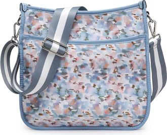 Jen & Co. Womens Jolee Neoprene Crossbody Bag In Floral Watercolor