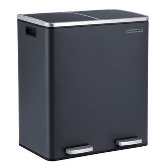 Songmics Cubo de basura de 2 x 30 l de color gris verdoso