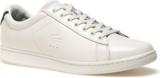 Lacoste Mens Carnaby Evo Leather Sneakers In Off White