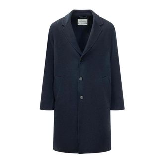 Amaranto Amar&aacute;nto - Jas met wol- en kasjmiermix - Heren - Mantels - Blauw - Maat: S Wol