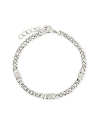 Sterling Forever Cz Amalia Mixed Link Bracelet