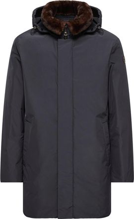 Moncler Moncler Okefen Hooded Long Down Parka, Men, Blue, Size: 1