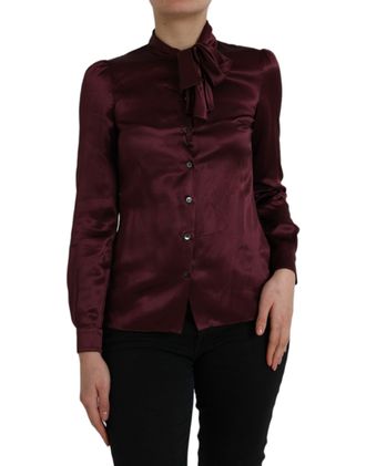 Dolce & Gabbana Zijde Vlinderdas Blouse