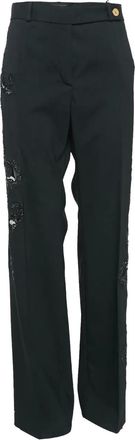 Versace beaded-detail pants - Black