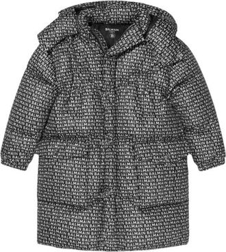 Balmain Black Logo Puffer Coat Size 10 Years +