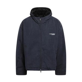 Acne Studios Chaqueta encerada con capucha - Jackets - Hombre - Azul - XL