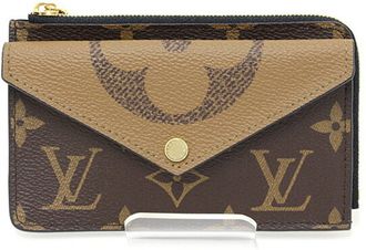 Louis Vuitton Monogram Reverse Black Brown Monogram Reverse Leather Coin Purse/Coin Case (Pre-Owned)