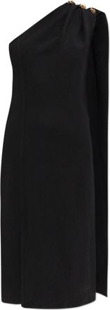 Bottega Veneta One-shoulder jurk - Dames - Casual kleedjes - Zwart - S - Wol - Kleedjes