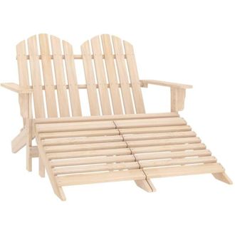 vidaXL Vidaxl - Silla Adirondack De Jard&iacute;n 2 Plazas Madera De Abeto