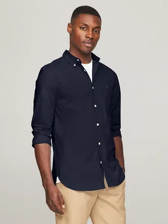 Tommy Hilfiger Mens THFlex Slim Fit Poplin Shirt